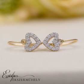 Arany szives babafülbevaló