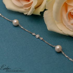 Arany tenyésztett gyöngyös karkötő