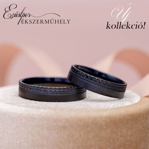 Black titanium karikagyűrű