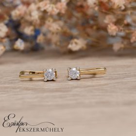 Arany cirkónia köves fülbevaló