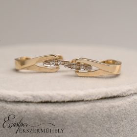 Arany cirkónia köves fülbevaló