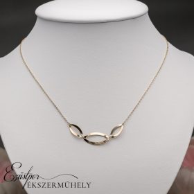 Arany nyaklánc navett formájú díszekkel