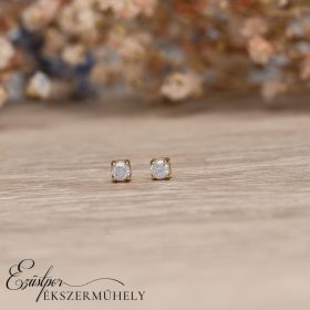 Arany cirkónia köves fülbevaló