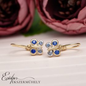 Arany pillangós babafülbevaló