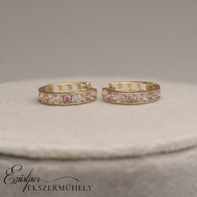 Arany cirkónia köves baba fülbevaló