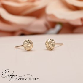 Arany csiszolt félgömb fülbevaló