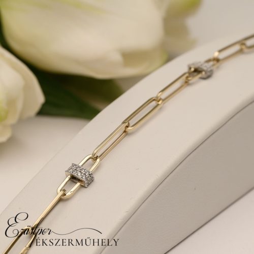 Arany cirkónia köves karkötő