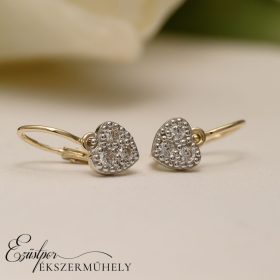 Arany szives babafülbevaló