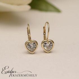 Arany szives babafülbevaló