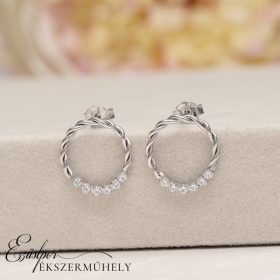 Arany cirkónia köves fülbevaló