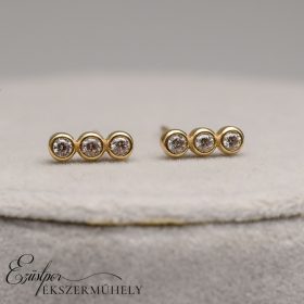 Arany cirkónia köves fülbevaló