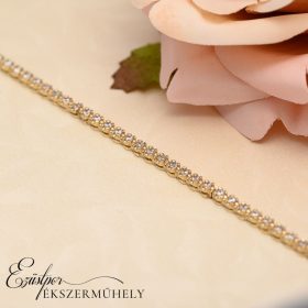 Arany cirkónia köves karkötő