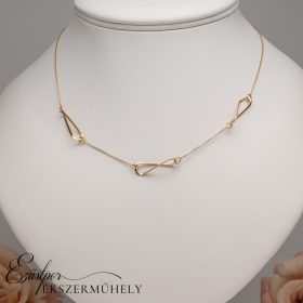 Arany nyaklánc csavart díszítéssel