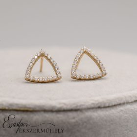 Arany cirkónia köves fülbevaló