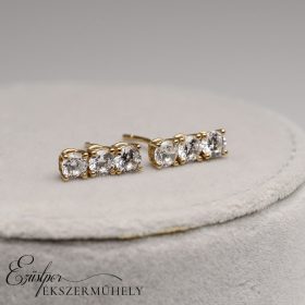 Arany cirkónia köves fülbevaló