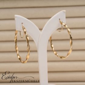 Arany csavart karika fülbevaló