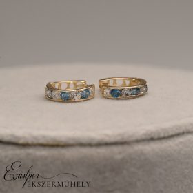 Arany cirkónia köves karika babafülbevaló