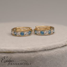 Arany cirkónia köves babafülbevaló