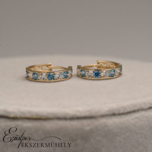 Arany cirkónia köves babafülbevaló