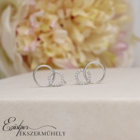 Arany cirkónia köves fülbevaló