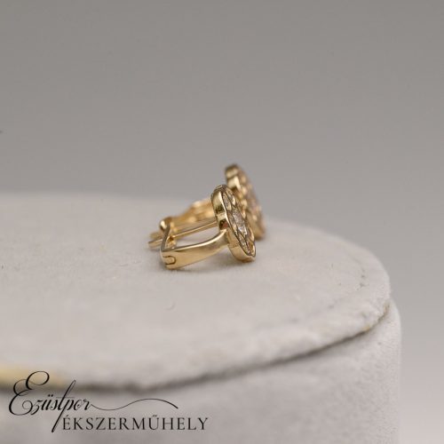 Arany cirkónia köves fülbevaló